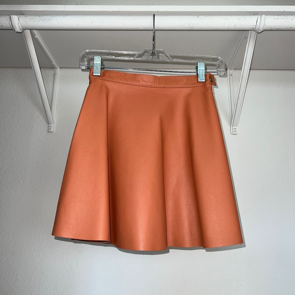 American Apparel leather circle skirt